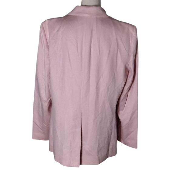 Vintage Bloomingdales Light Pink NWT 100% Cashmere Single Button Blazer Size 14 - Picture 4 of 7